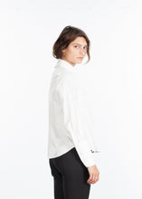画像をギャラリービューアに読み込む, Trim Collar Poplin Blouse in Off White