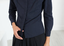 画像をギャラリービューアに読み込む, Wrinkled Tux Shirt in Navy