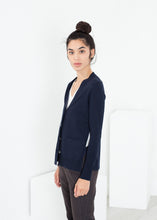 画像をギャラリービューアに読み込む, Square Cardigan in Navy