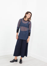 画像をギャラリービューアに読み込む, Cuffed Mesh Tee in Navy/Black