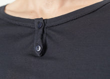 画像をギャラリービューアに読み込む, Cotton Henley in Blue Grey