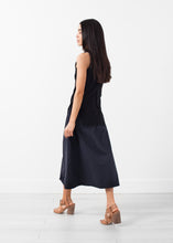 画像をギャラリービューアに読み込む, Curved Stripe Knit Tank