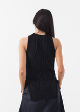 画像をギャラリービューアに読み込む, Curved Stripe Knit Tank