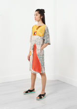 画像をギャラリービューアに読み込む, 3/4 Sleeve Kimono Dress