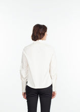 画像をギャラリービューアに読み込む, Trim Collar Poplin Blouse in Off White