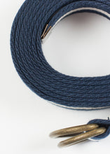 画像をギャラリービューアに読み込む, Striped Web Belt in Navy/White
