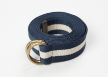 画像をギャラリービューアに読み込む, Striped Web Belt in Navy/White
